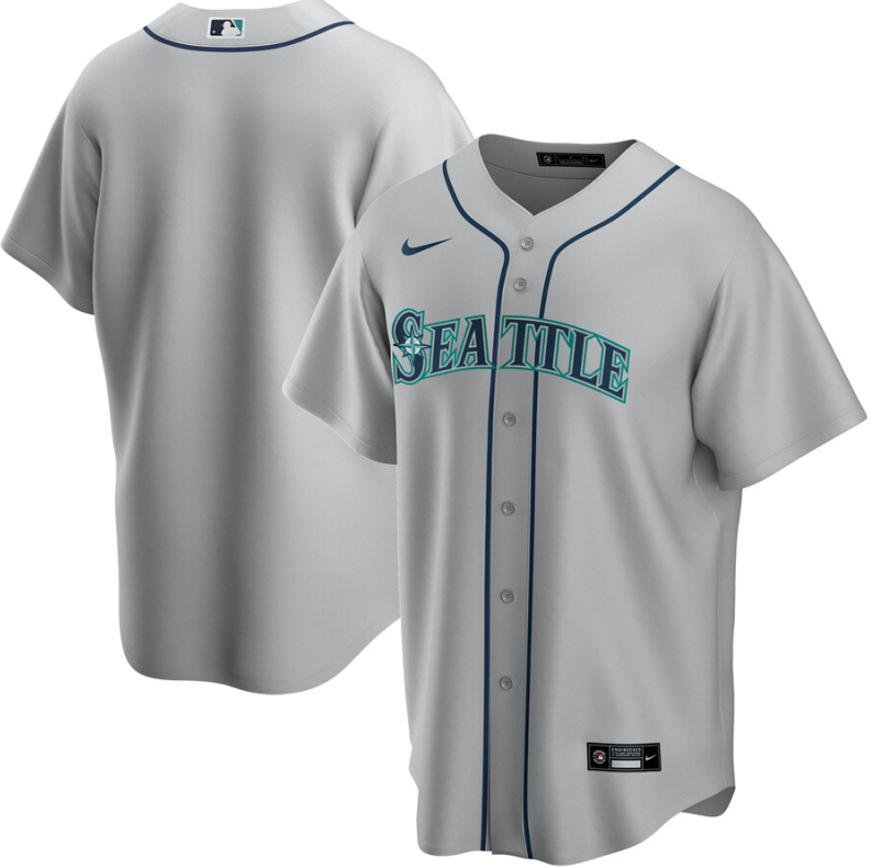 Men's Seattle Mariners Blank Grey Cool Base Stitched jersey